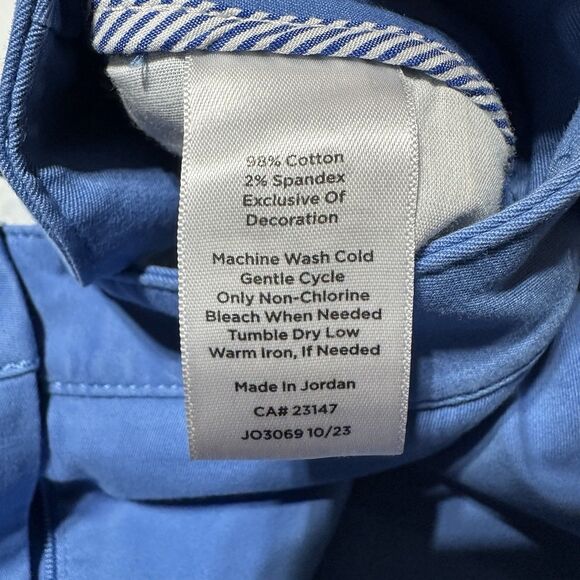 Talbots Women’s Supersoft Chino Pants Size 14 Relaxed Blue Side Stripe NWT - Picture 3 of 9